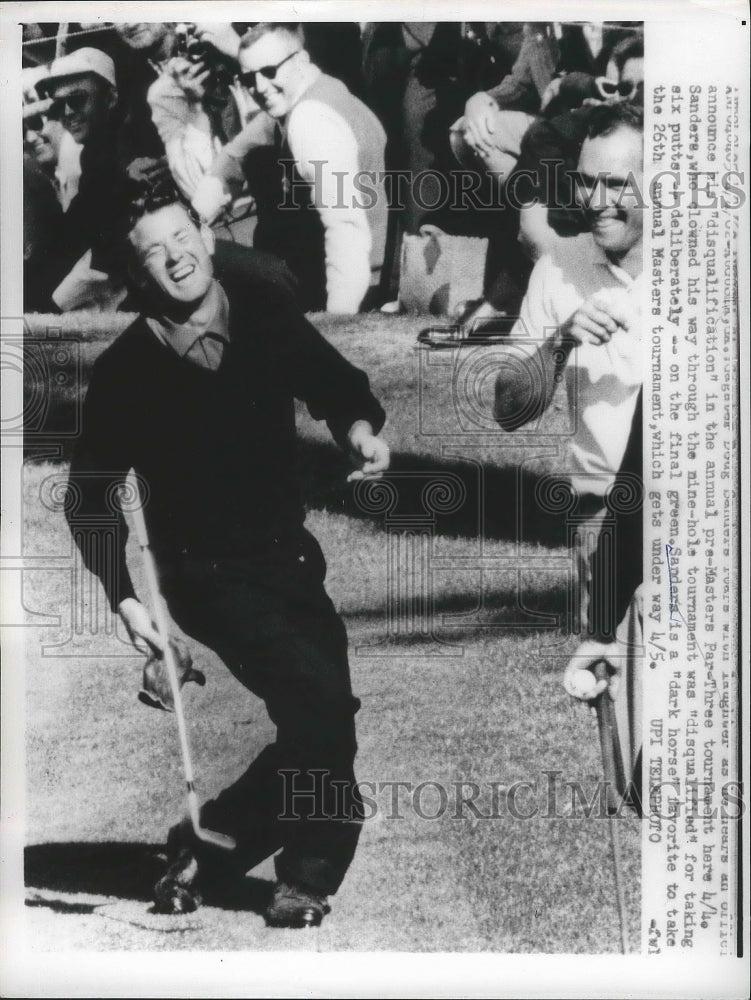 1962 Press Photo Doug Sanders at Pre Masters Par 3 golf at Augusta Georgia- Historic Images