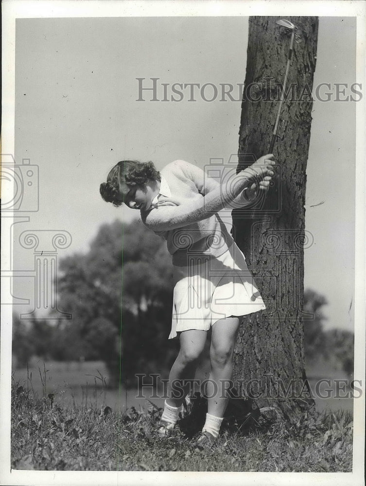 1942 Press Photo Mary Wilder in 13th Women&#39;s Western Golf at Chicago Illinois- Historic Images