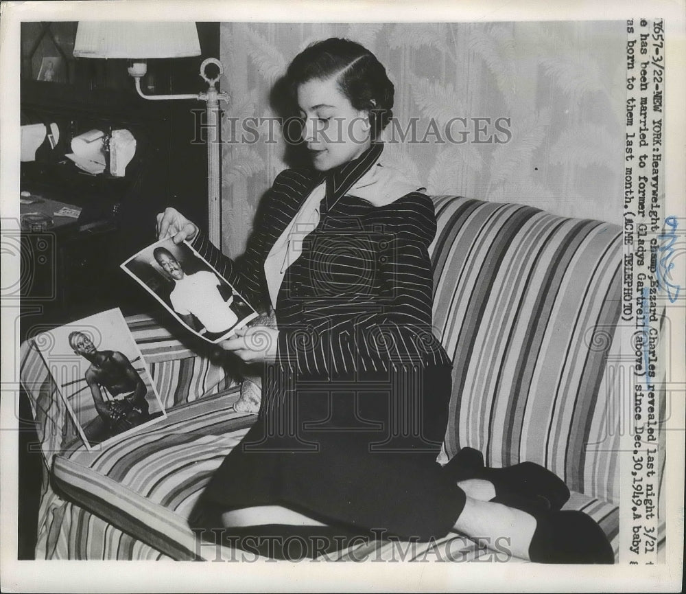 1951 Press Photo Gladys Gartrell who married boxer Ezzard Charles in NY- Historic Images