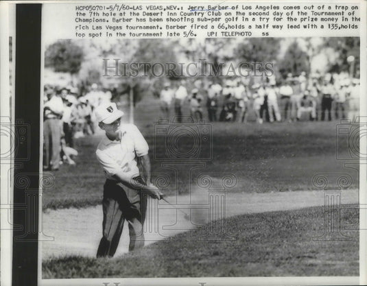 1960 Press Photo Jerry Barber in Tournament of Champions at Las Vegas Nevada- Historic Images
