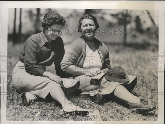 1938 Press Photo Estelle Lawson Page, Katherine Hemphill at South Women's golf- Historic Images