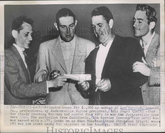 1953 Press Photo Lew Worsham, Bill Segal, , Jim Ferrier, Frank Stranahan- Historic Images