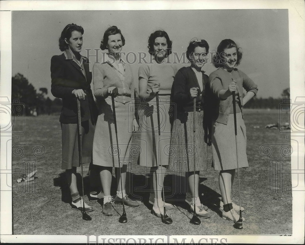 1941 Press Photo North &amp; South golf in NC Dorothy Kirby, Mrs Wm Hockenjos- Historic Images