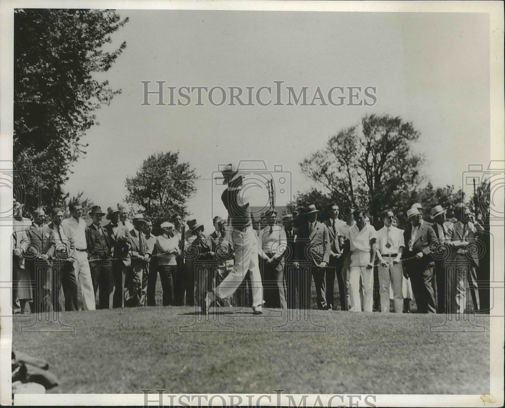 1935 Press Photo Clarence Ehresman at PGA Invitation golf at Philadelphia PA- Historic Images