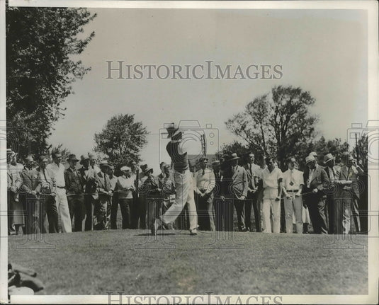 1935 Press Photo Clarence Ehresman at PGA Invitation golf at Philadelphia PA- Historic Images