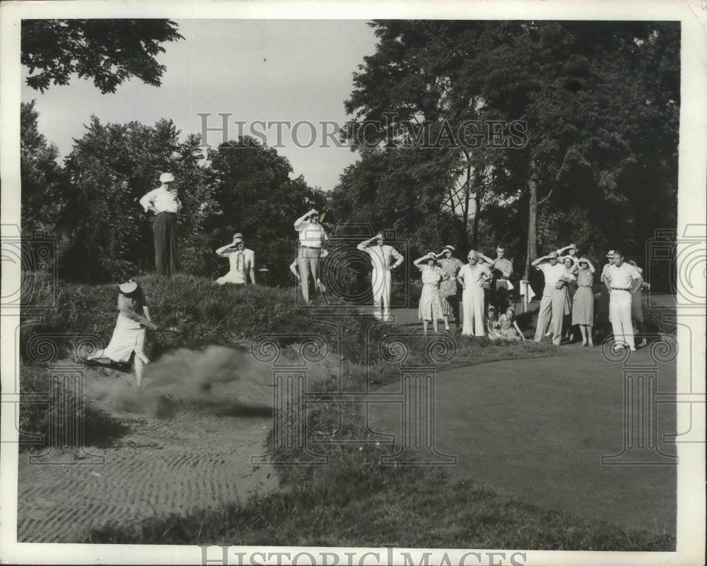 1938 Press Photo Mrs William Hockenjos, Charlotte Glutting Shawnee PA golf- Historic Images