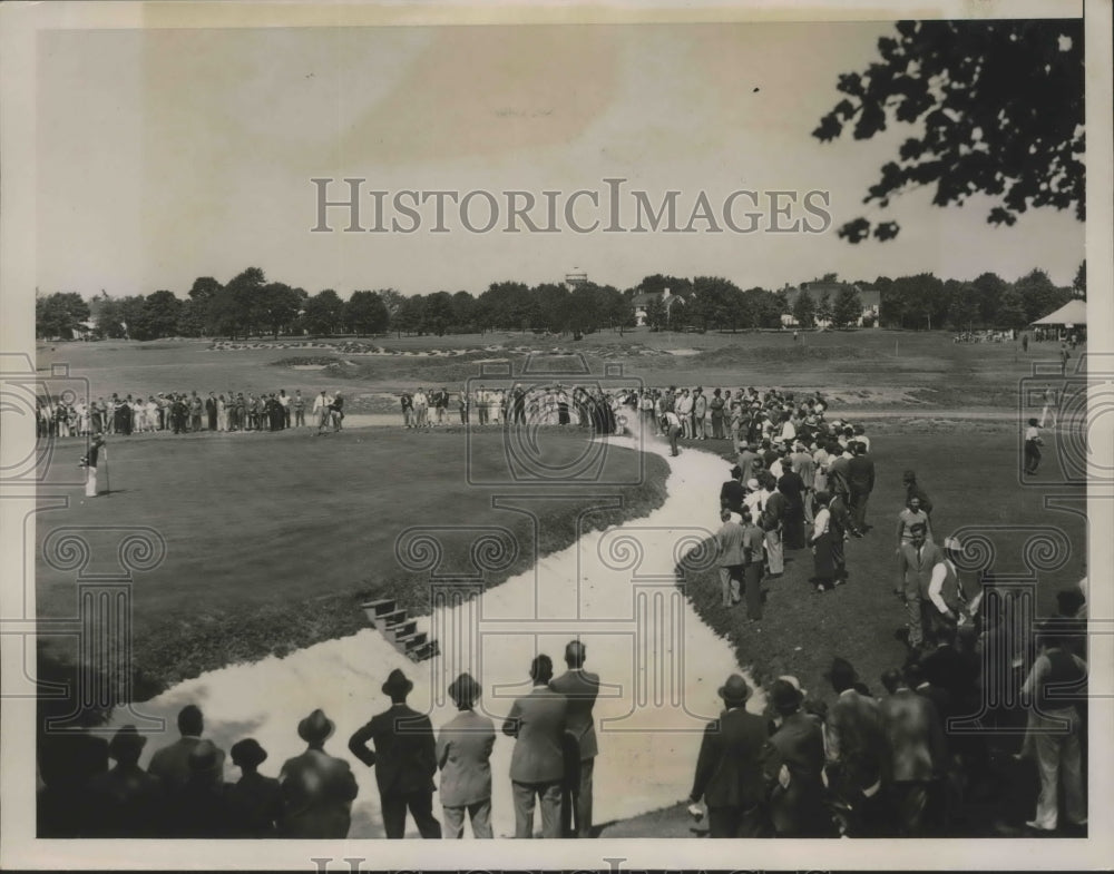 1936 Press Photo Eugene Homans, Ellis Knowles National Amateur golf in NJ- Historic Images