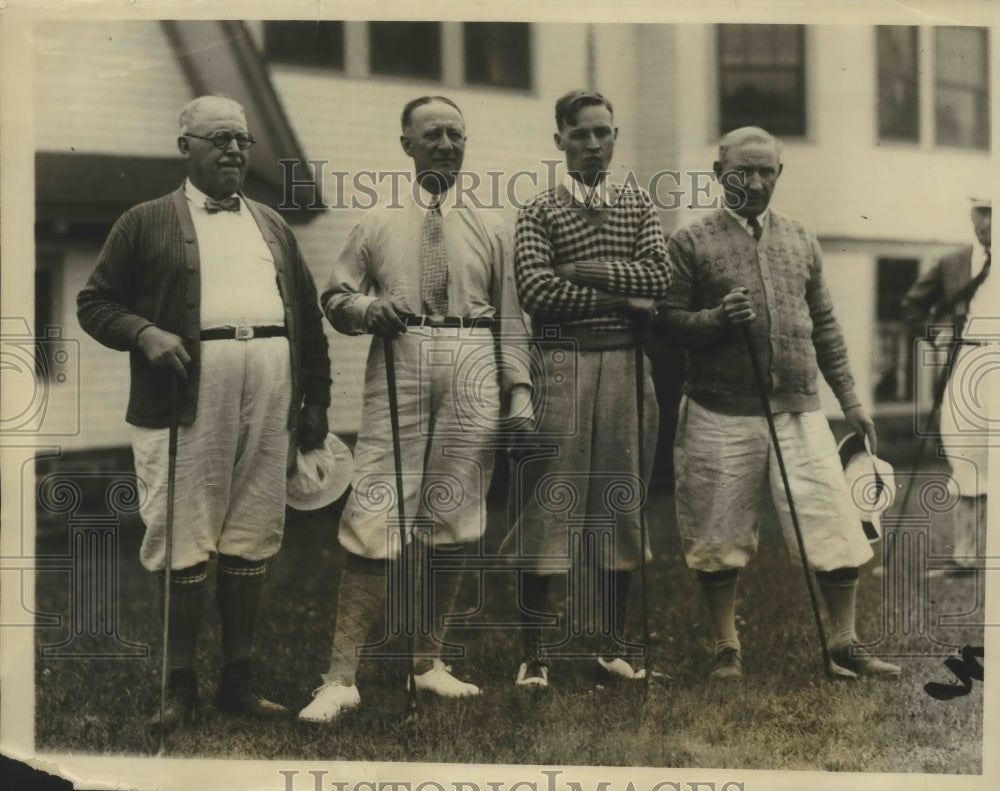 1926 Press Photo WA Humphreys, Al Smith Jr, Al Smith &amp; Dr AJ Leonard golf in NY- Historic Images