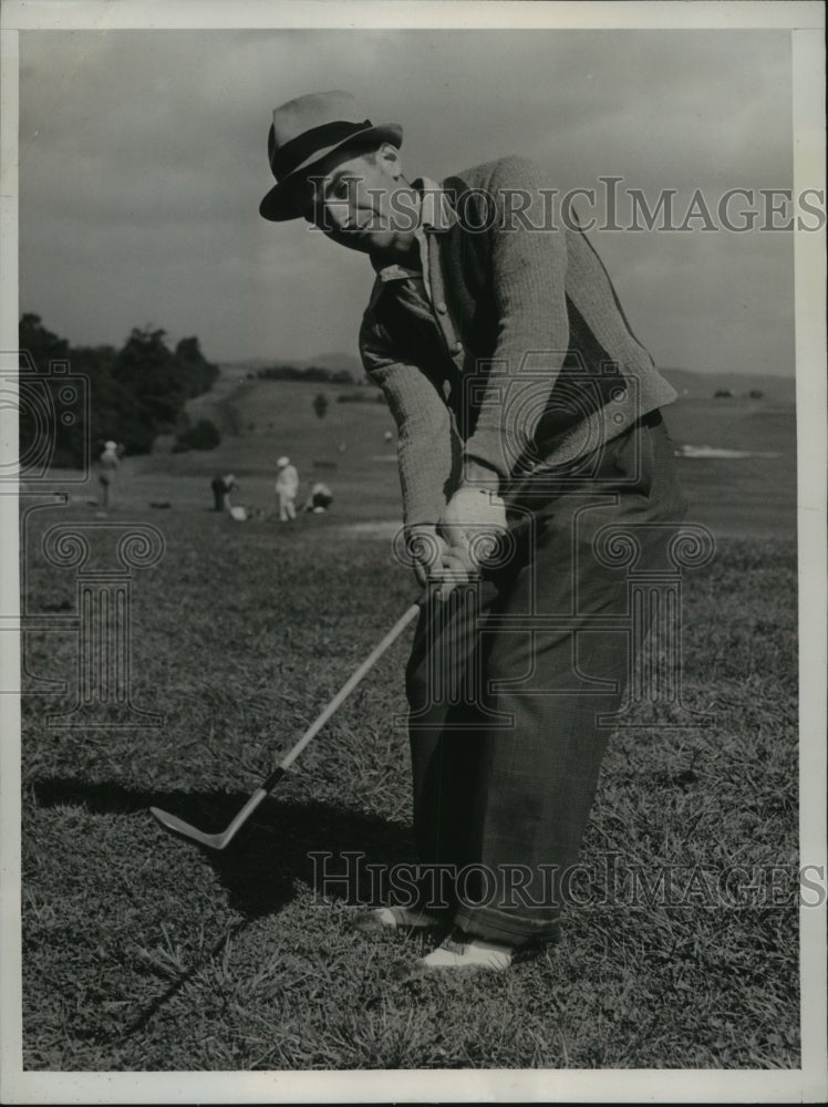 1938 Press Photo Steve Kovach in 42nd National Amateur Golf championship- Historic Images