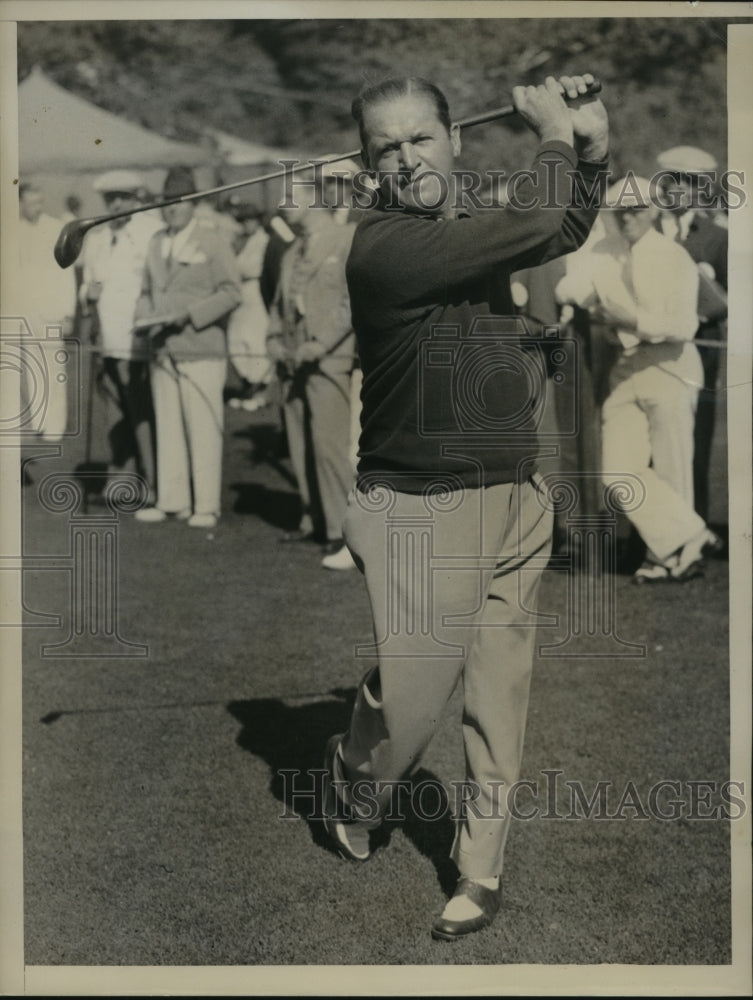 1936 Press Photo Tom Kerrrigan at 40th National Open Golf championships- Historic Images