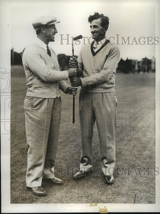 1936 Press Photo Tony Mamero & Johnny Revolta at PGA Tournament in NC- Historic Images