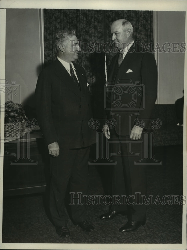 1932 Press Photo Ex champ Gene Tunney &amp; James A Farley at Democratic convention- Historic Images