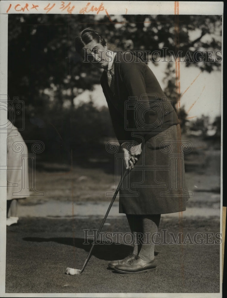 1932 Press Photo Ms Enid Wilson Shown During First Play of 36th Women&#39;s Amateur- Historic Images