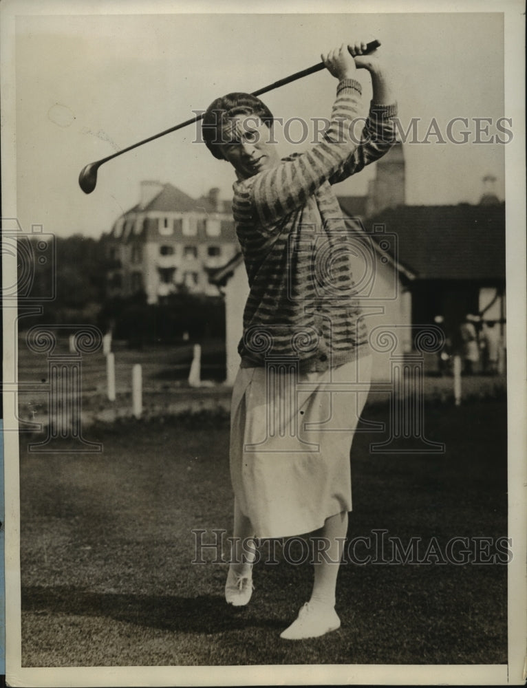 1929 Press Photo American Tennis Star Elizabeth Ryan at Le Touquet France Resort- Historic Images