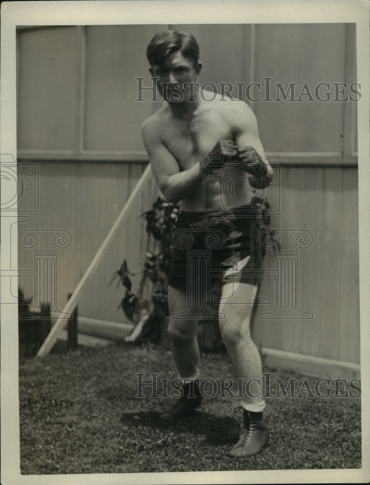 1929 Press Photo Francis Red Burke at boxing practice - nes54388- Historic Images