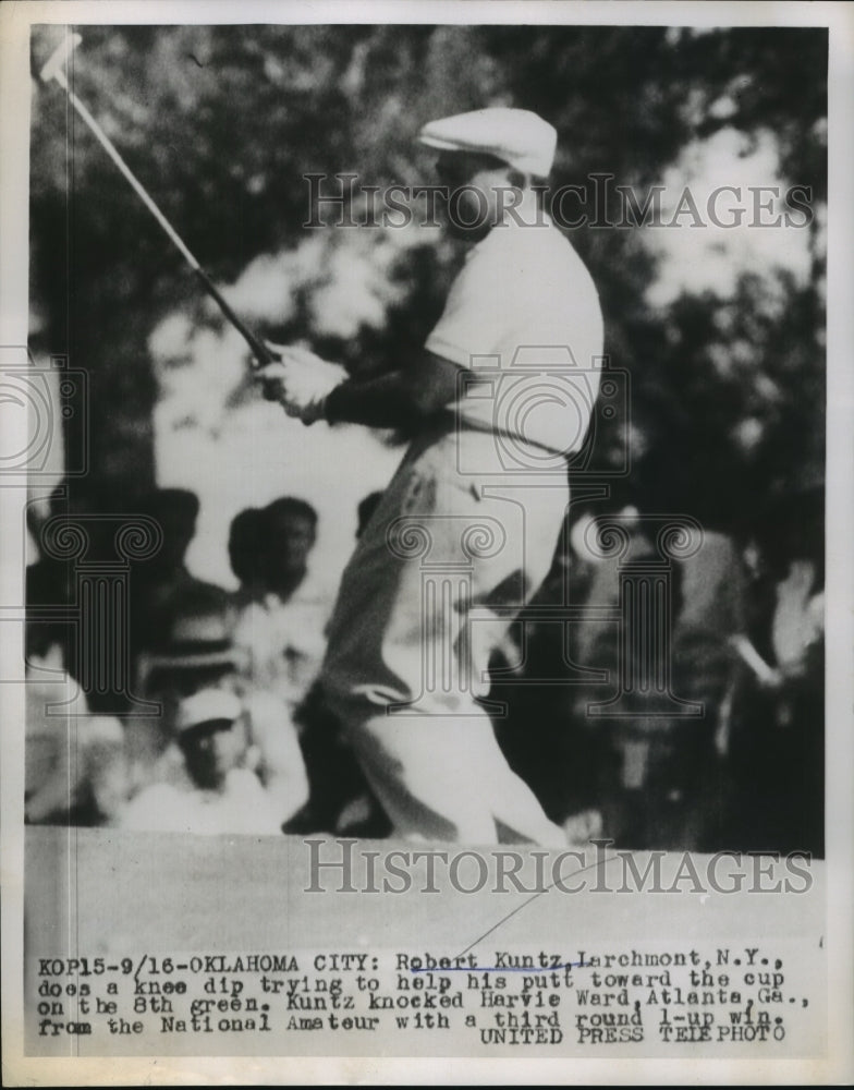 1953 Press Photo Robert Kuntz vs Harvie Ward in National Amateur Match- Historic Images