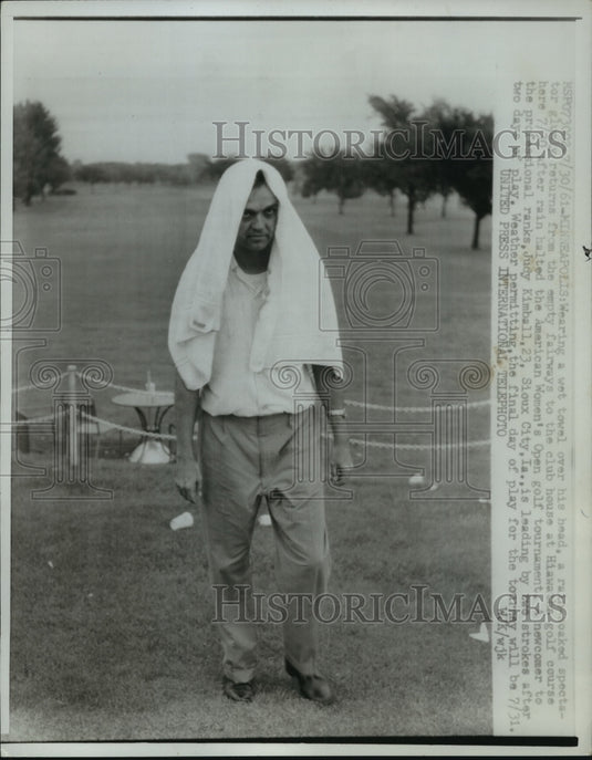 1961 Press Photo Rain Halts Women's Golf Torney Judy Kimball Leads by 2 Strokes- Historic Images