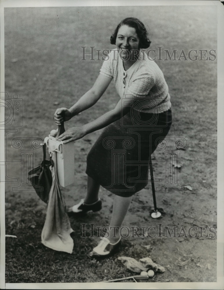 1934 Press Photo Irish Champ Mrs J B Walker to Play in t Women's Whitemarsh Golf- Historic Images