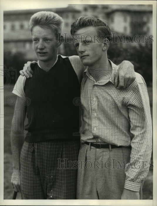 1936 Press Photo Henry Russell & Ralph Stewart Play in Winter Tournament Season- Historic Images