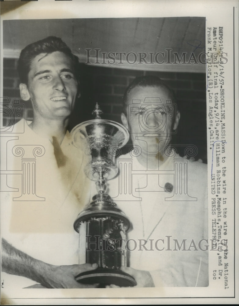 1957 Press Photo National Amateur Golf Hillman Robbins &amp; Dr Frank M Taylor- Historic Images