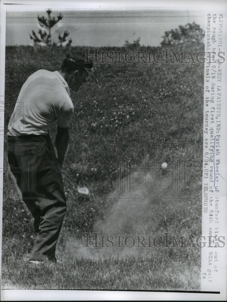 1961 Press Photo Farish Wheeler in 64th NCAA golf championship in Indiana- Historic Images