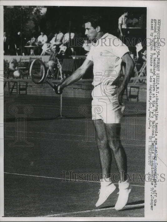 1958 Press Photo Ashley Cooper at National Tennis Championships NY - nes54578- Historic Images