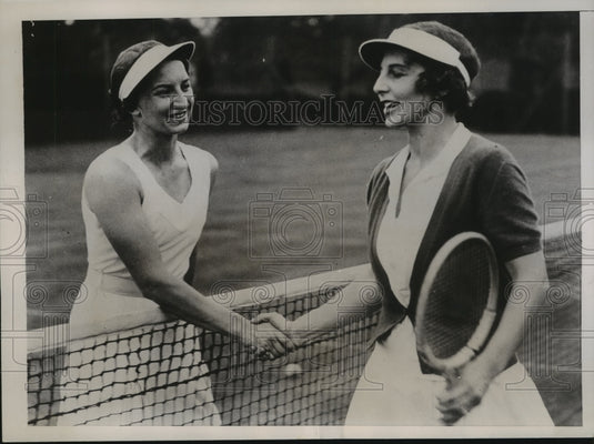 1935 Press Photo Mrs Helen Wills Moody wins vs Mary Hardwick at Lawn tennis- Historic Images