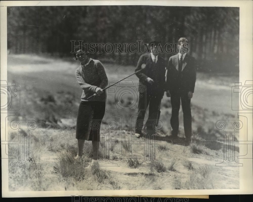 1933 Press Photo Bernice Wallin at North &amp; South Women&#39;s Golf Championship- Historic Images