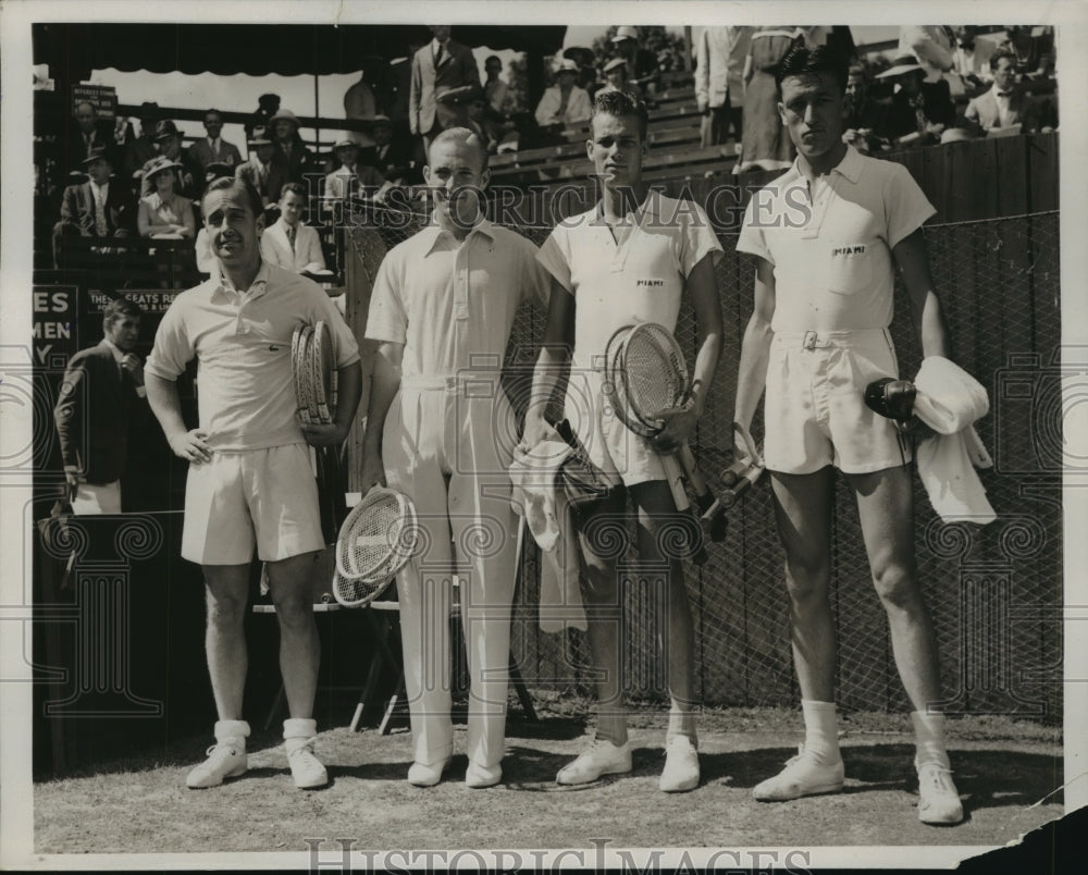 1938 Press Photo National Doubles Tennis Champs at Longwood Cricket Club- Historic Images