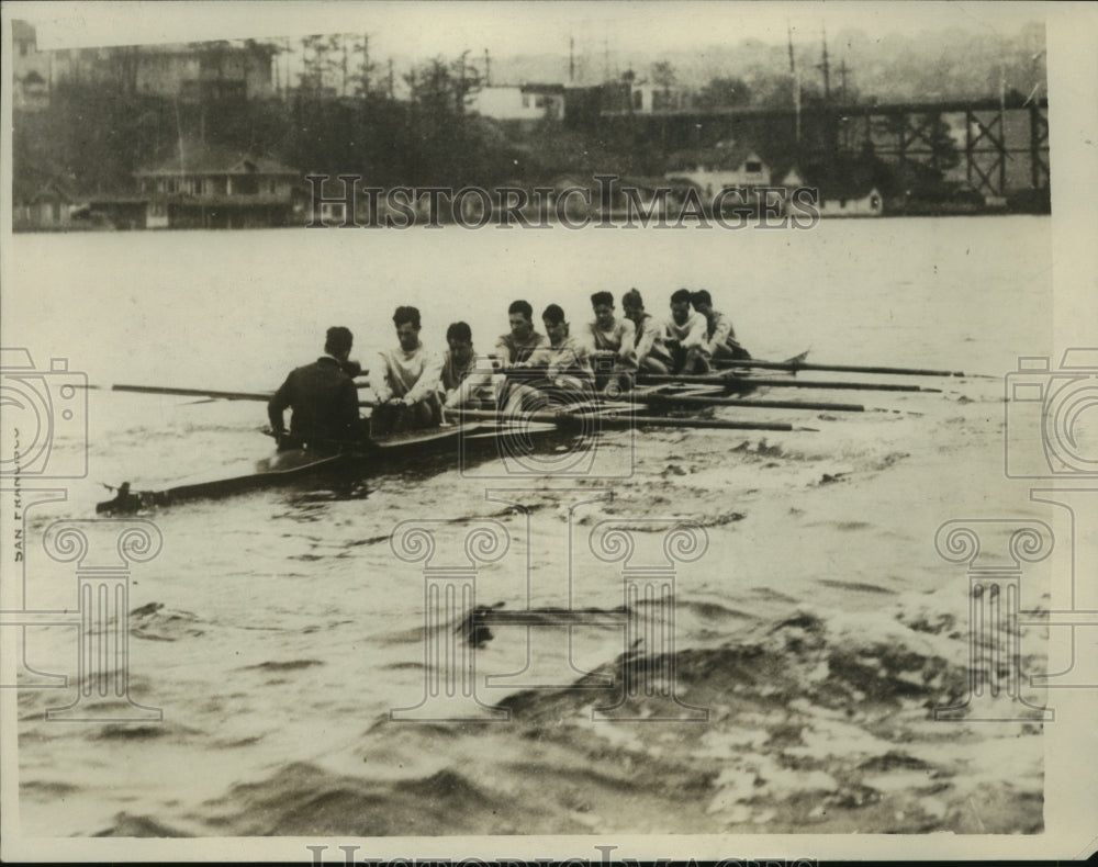 Press Photo Group Practices Rowing - nes54883- Historic Images