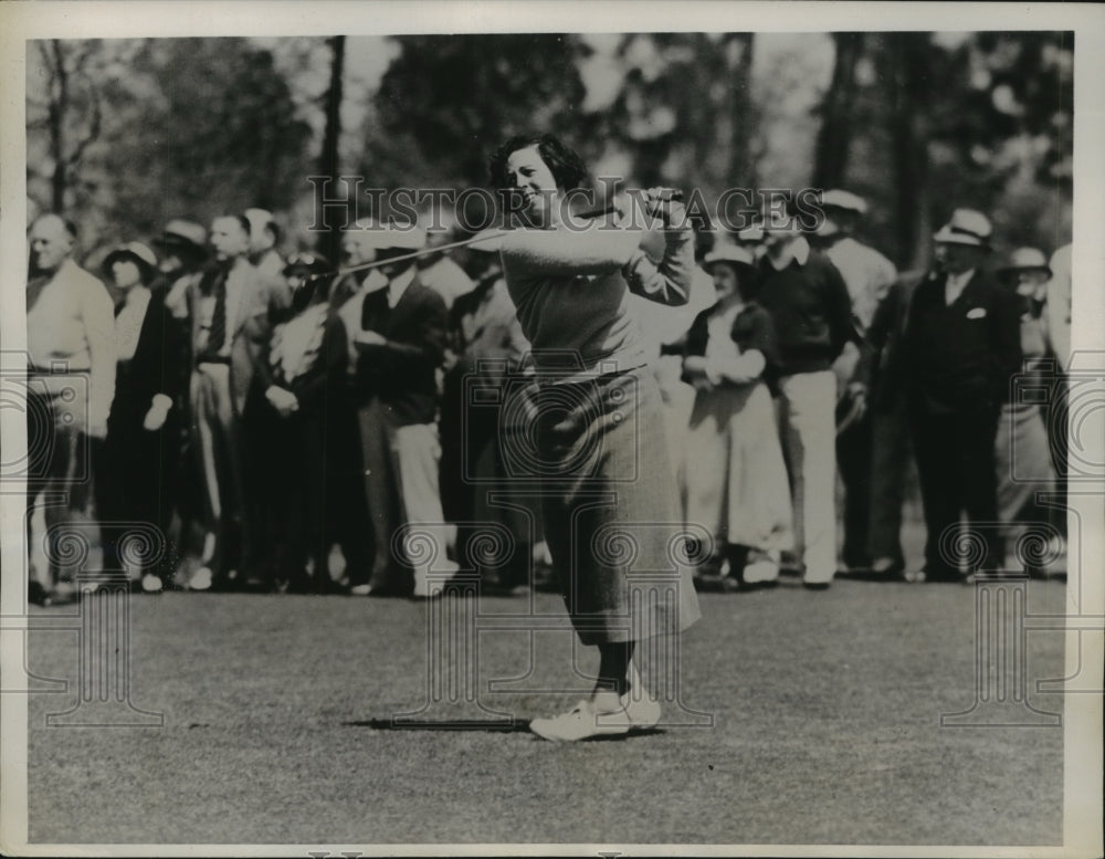 1936 Press Photo Deborah Verry Wins North &amp; South Tennis Tourney on 19th Hole- Historic Images