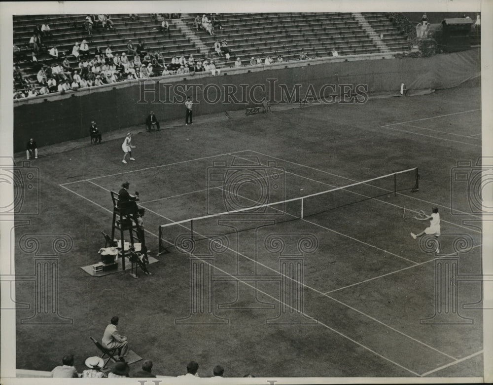 1934 Press Photo Kay Stammers Defeats Katharine Winthrop in Quarter-Final Round- Historic Images