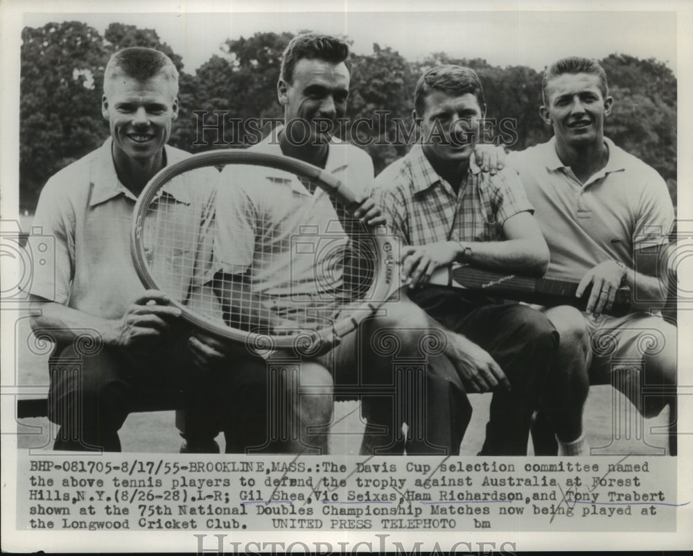 1955 Press Photo The Davis Cup Selection Committee announces this years team- Historic Images