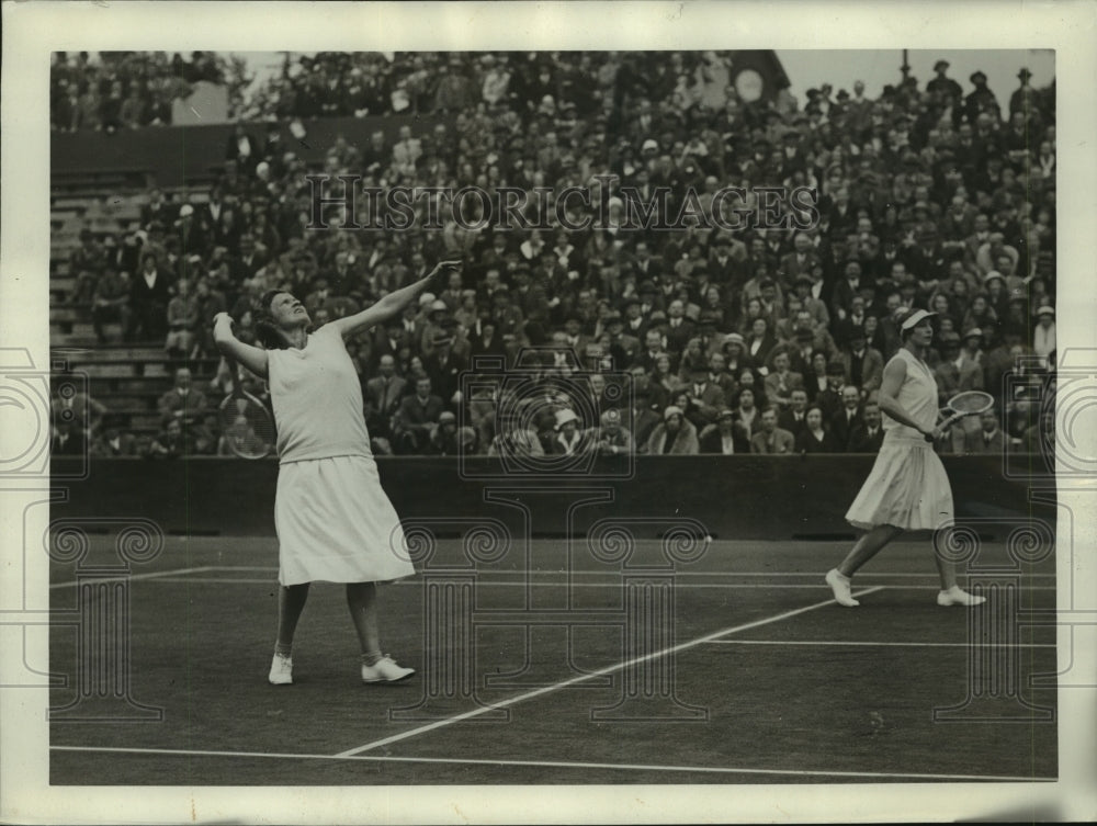 1932 Press Photo Tennis Champs Helen Wills-Moody and Elizabeth Ryan - nes55422- Historic Images