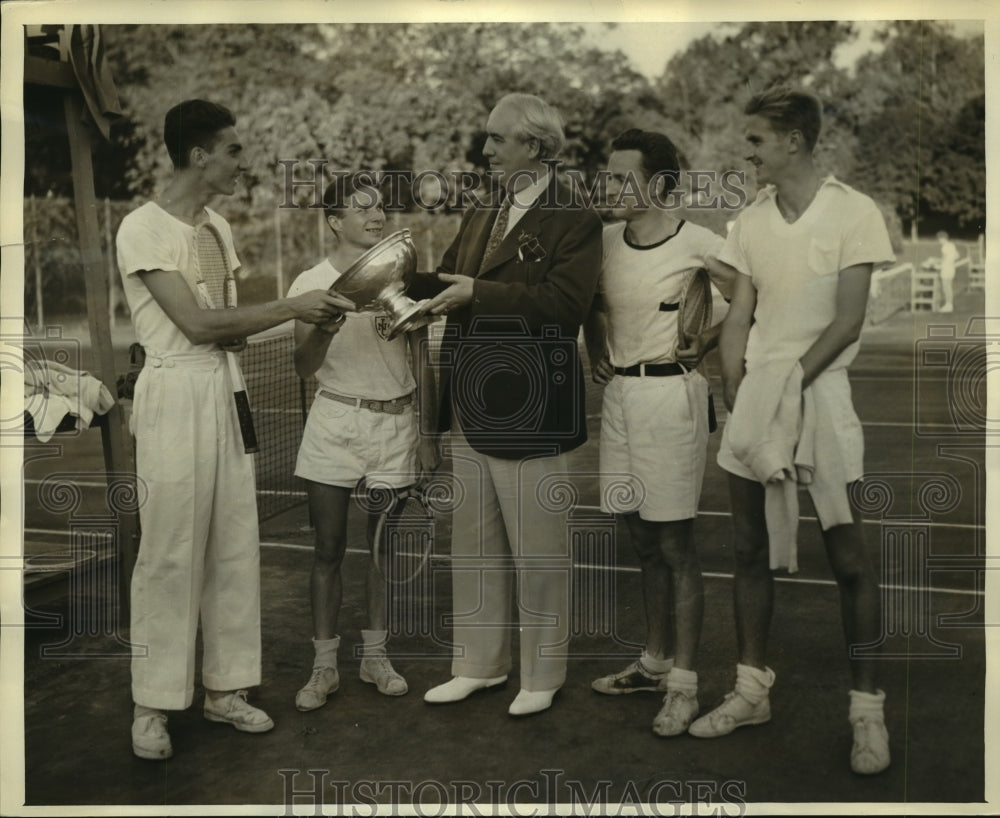 1938 Press Photo Frank Farrell and Wilson Rood Intercollegiate Doubles Champs- Historic Images