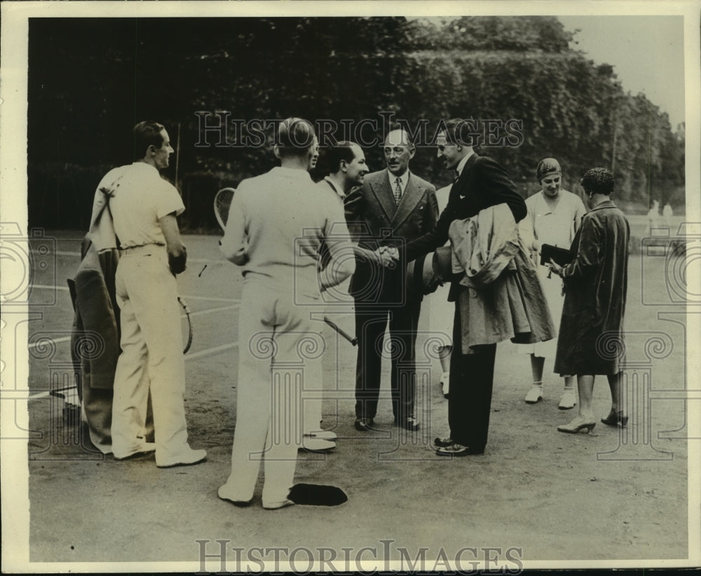 1931 Press Photo Family of King Alfonso of Spain play tennis - nes55471- Historic Images