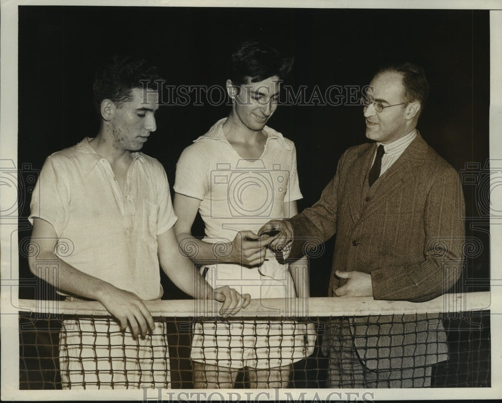 1938 Press Photo Richard B. Jones is presented National Junior Net Title- Historic Images