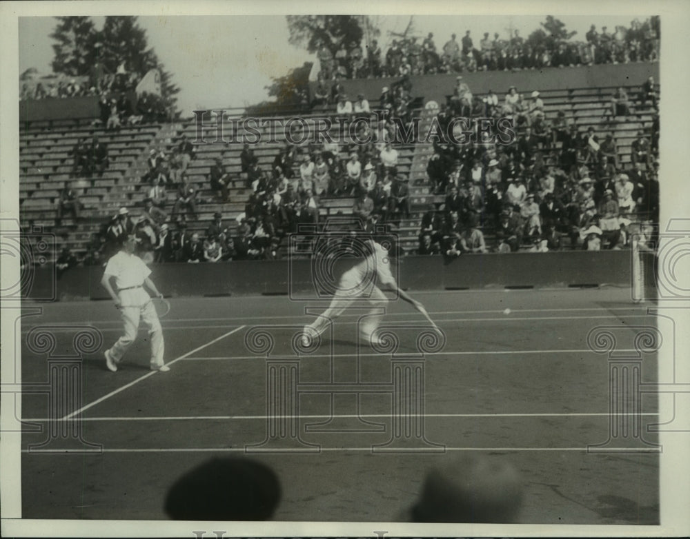 1934 Press Photo Jean Sorotra and Toto Brugnon at French Tennis Championships- Historic Images