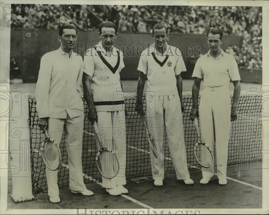 1933 Press Photo J. Brugnon & J. Borotra winners of Tennis Davis Cup- Historic Images