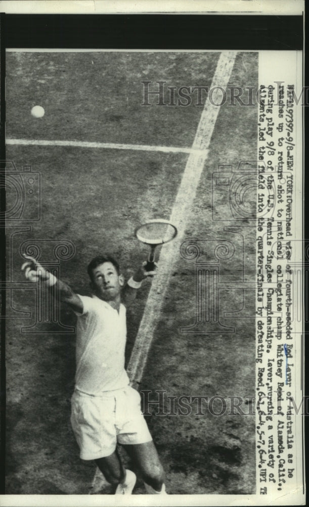 1959 Press Photo Rod Laver Defeated Whitney Reed in Singles Championships- Historic Images