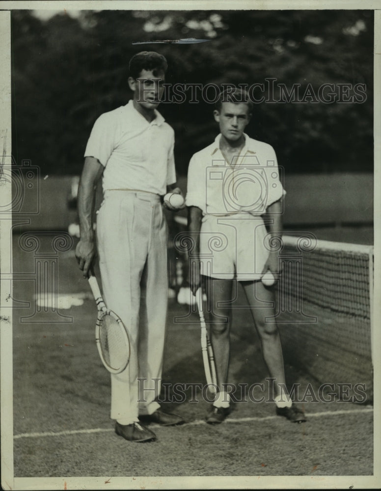 1933 Press Photo Frank X. Shields and Young Frankie Parker Shown Before Match- Historic Images