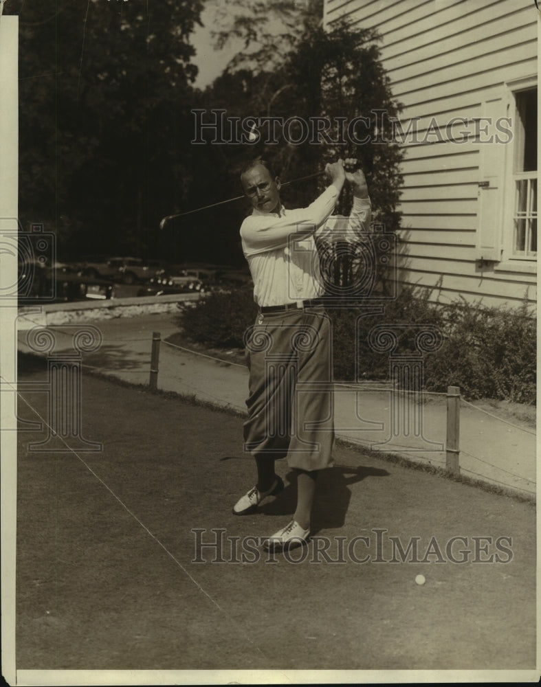 1931 Press Photo Thomas P. Perkins at Marion Cricket Club National Amateur- Historic Images