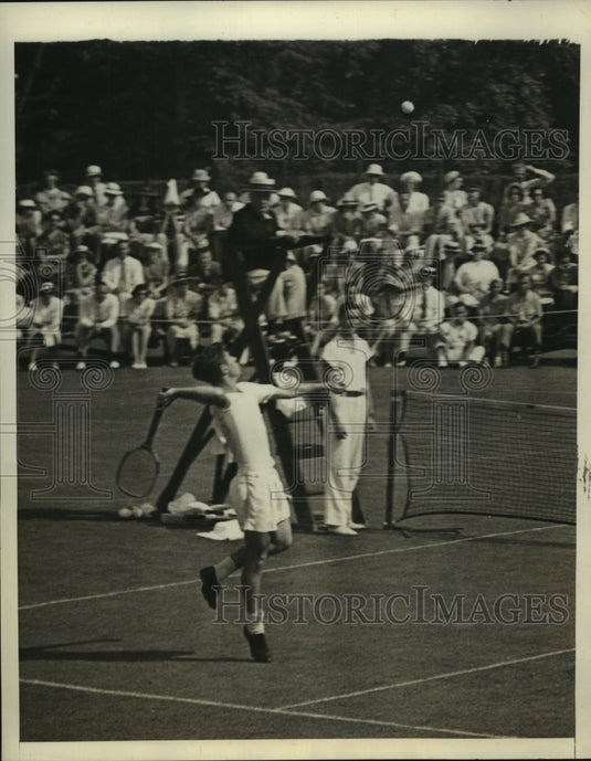 1938 Press Photo Elwood T. Steele & Bobby Riggs in U.S. Davis Cup Match- Historic Images