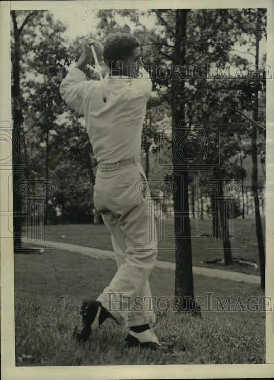 1936 Press Photo Frank Strafaci Amatuer Public Links Golf tournament- Historic Images