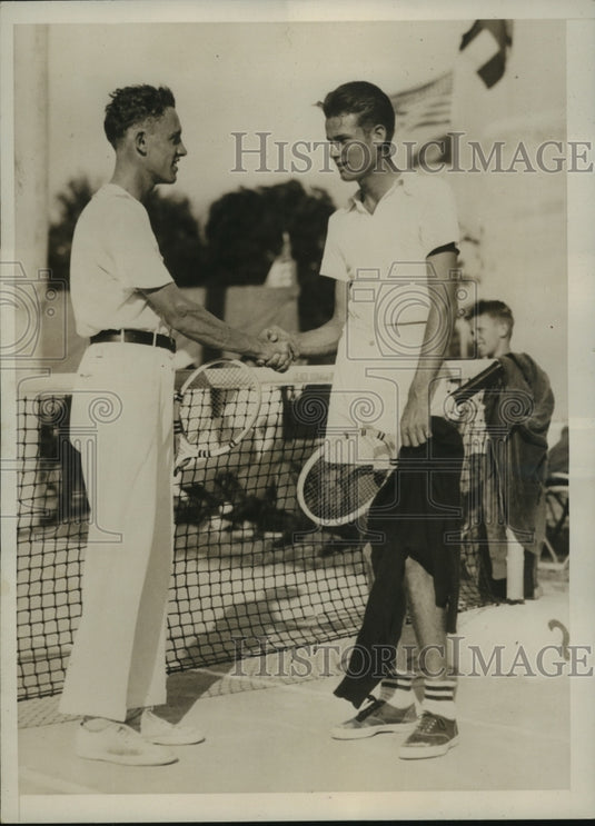 1936 Press Photo Hal Surface & Gardner Mulloy at Orlando Tennis Championships- Historic Images