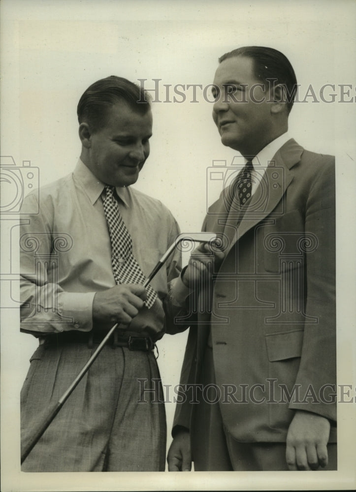 1939 Press Photo Don Schumacher &amp; Johnny Goodman at Nat&#39;l Golf Championship- Historic Images