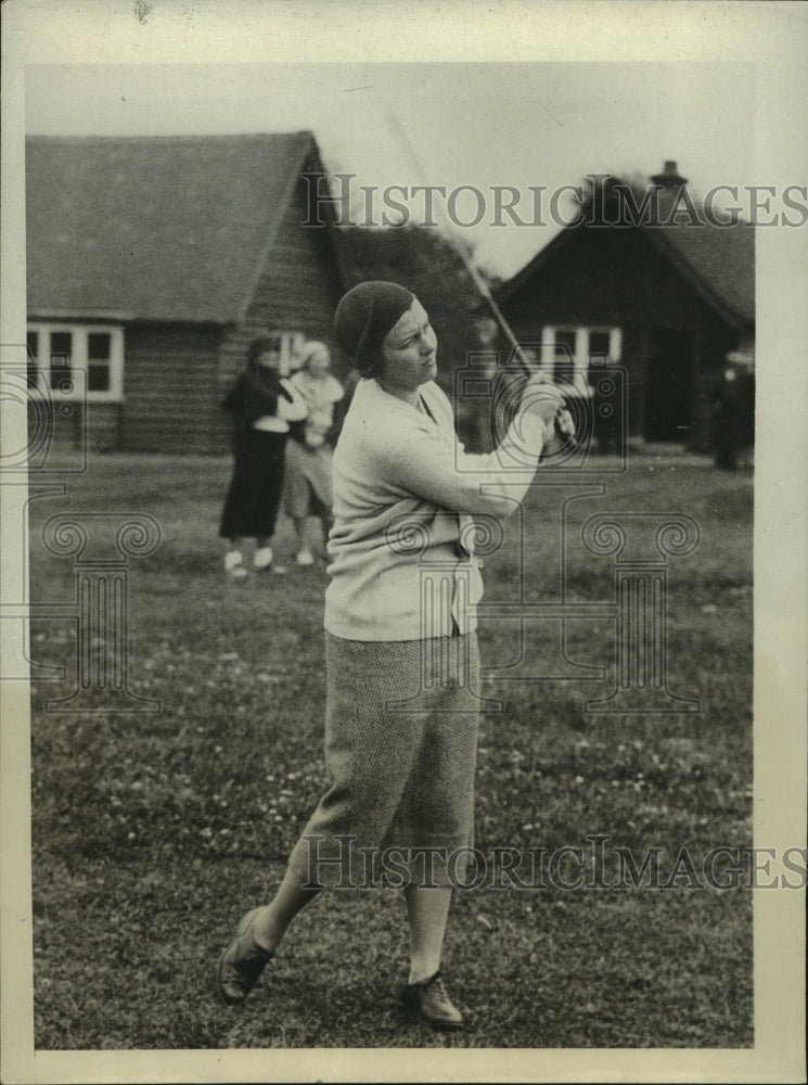 1932 Press Photo Mrs. Glenna Collett Vare runner up in Nat&#39;l Golf Championship- Historic Images