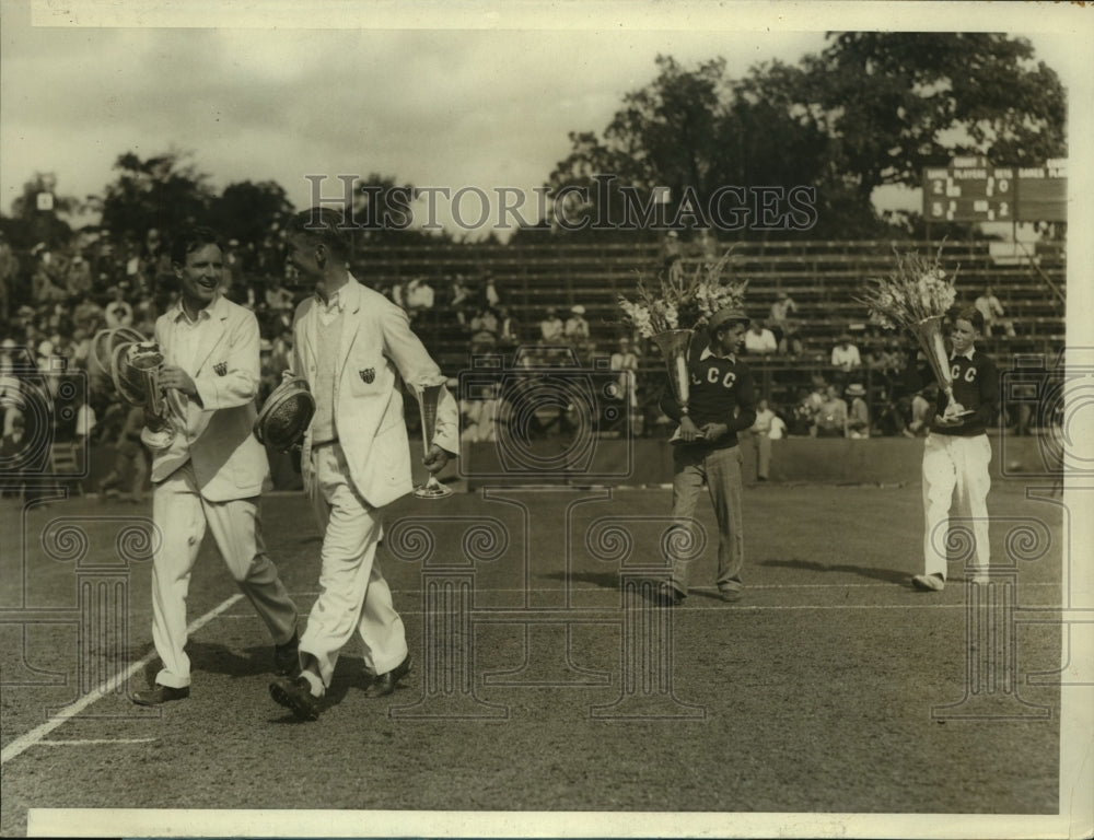 1928 Press Photo George Lott, Jr &amp; John Hennessey tennis Champions - nes56165- Historic Images