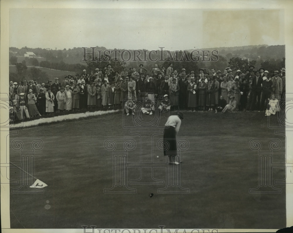 1934 Press Photo Virginia Van Wie at Women&#39;s National Golf Championships- Historic Images