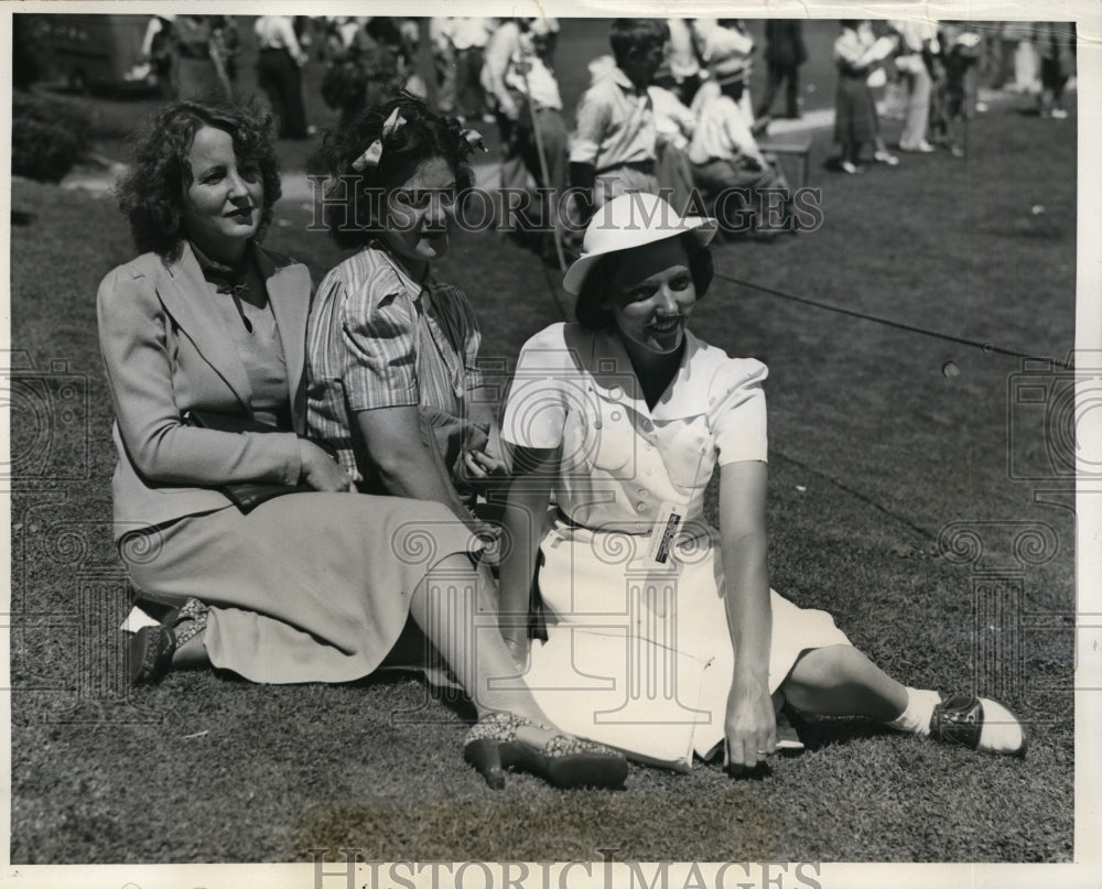 1938 Press Photo Mrs Ralph Guldahl, Mrs John Skinner, Mrs WJ Wm Platte- Historic Images